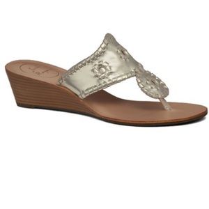 COPY - Jack Rogers Mid Wedge Sandal - Platinum
